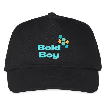 Bold Boy with Stars - Kids’ Baseball Cap - black - Front