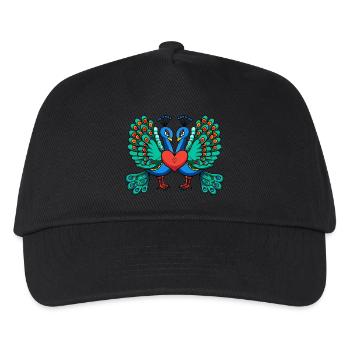 Peacock Bird Couple Love - Kids’ Baseball Cap - black - Front