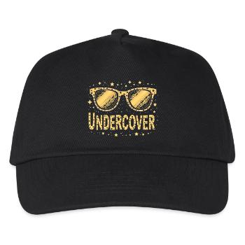Lustige Sonnenbrille und Undercover Speech Kostüm - Kinder Basecap - Schwarz - Vorne