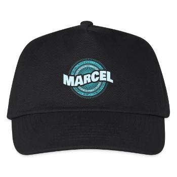 Geschenk für Marcel - Kinder Basecap - Schwarz - Vorne