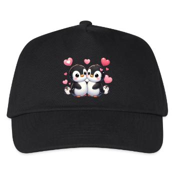 LovingPinguinsWithKids - Kinder Basecap - Schwarz - Vorne