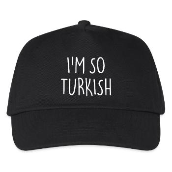 JE SUIS TELLEMENT TURC Turquie - Casquette de baseball Enfant - noir - Devant