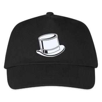zylinder hut - Kinder Basecap - Schwarz - Vorne