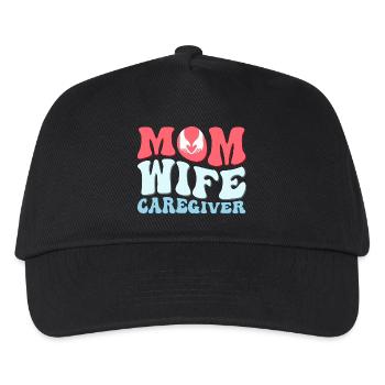 Mom Wife Caregiver Caregiving Carer - Kids’ Baseball Cap - black - Front