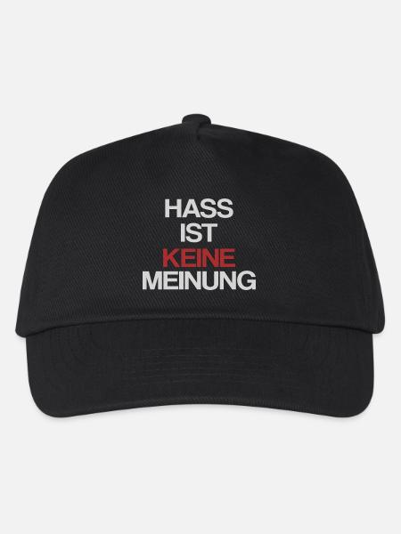 Hass ist keine Meinung | Gegen Rechts - Kinder Basecap - Schwarz