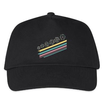 Rétro minimaliste polyédrique jeu de dés de table RPG - Casquette de baseball Enfant - noir - Devant