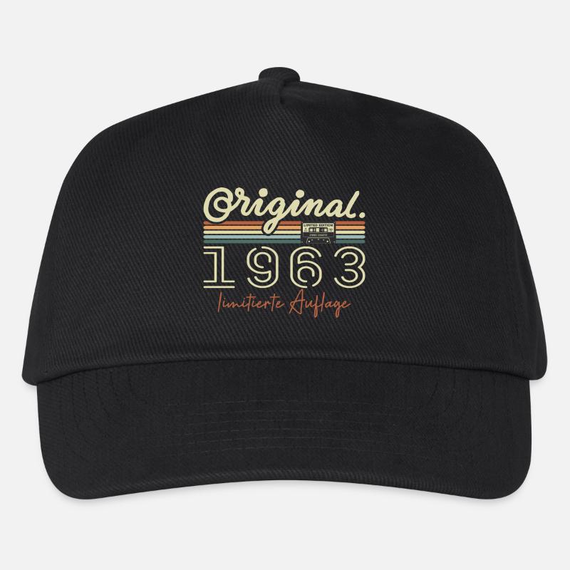 Original 1963 Vintage 1963 Geburtstag Retro 1963 - Kinder Basecap - Schwarz