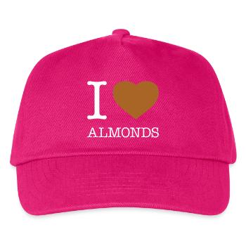 J’ADORE LES AMANDES - Casquette de baseball Enfant - fuchsia - Devant