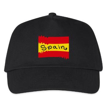 Spanien - Kinder Basecap - Schwarz - Vorne