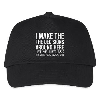 Je prends les décisions ici, permettez-moi de demander - Casquette de baseball Enfant - noir - Devant