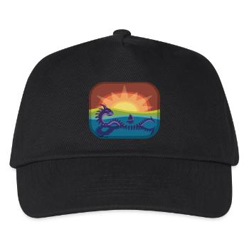 Loch Monster in Regenbogenlandschaft - Kinder Basecap - Schwarz - Vorne