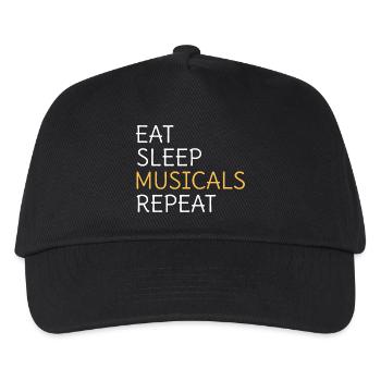 Eat Sleep Comédies musicales Répétition Théâtre musical - Casquette de baseball Enfant - noir - Devant
