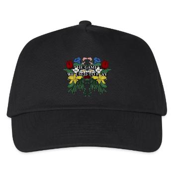 The Games We Used To Play Blumen Design - Kinder Basecap - Schwarz - Vorne