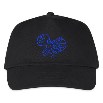 Octopus Basketball Playing Ball Holding Sports Hobby - Kids’ Baseball Cap - black - Front
