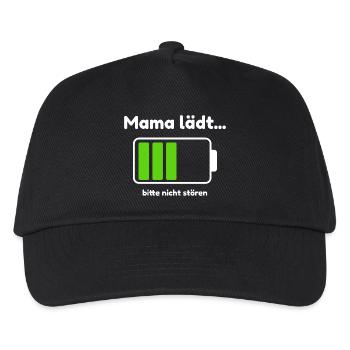 Mama lädt... bitte nicht stören – Humor für Mamas - Kinder Basecap - Schwarz - Vorne