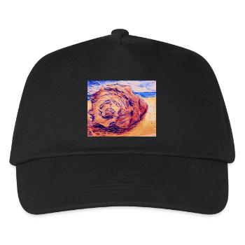 Muschel - Kinder Basecap - Schwarz - Vorne