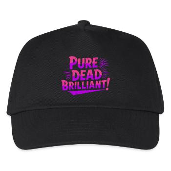 reiner todbrillanter schottischer Slang - Kinder Basecap - Schwarz - Vorne