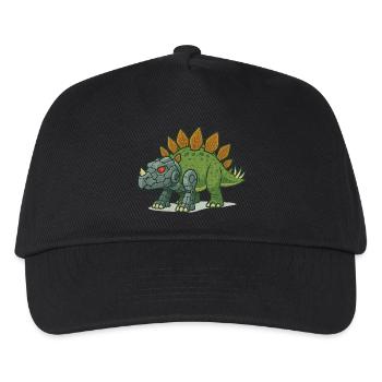 Stegosaurus Robot Transformation - Kids’ Baseball Cap - black - Front