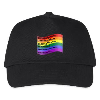 Gay Flag - Kinder Basecap - Schwarz - Vorne