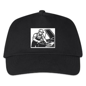 Auto Kfz Mechaniker - Kinder Basecap - Schwarz - Vorne