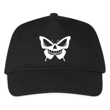 Kompliziertes Schmetterlingsschädel-Design - Kinder Basecap - Schwarz - Vorne