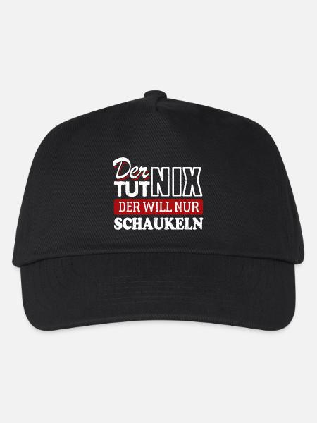Der tut nix der will nur schaukeln - Spruch - Kinder Basecap - Schwarz