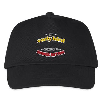 Schlummertaste Rebell - Kinder Basecap - Schwarz - Vorne