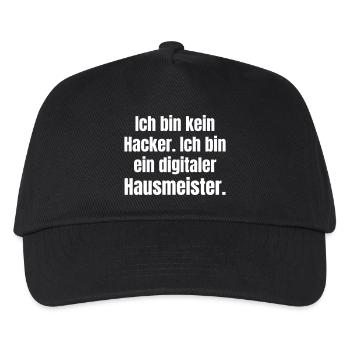 Kein Hacker sondern ein digitaler Hausmeister. - Kinder Basecap - Schwarz - Vorne
