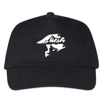 Majestätische Berglandschaft Silhouette - Kinder Basecap - Schwarz - Vorne