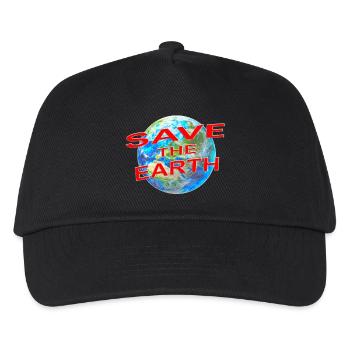 Save the Earth  - Kinder Basecap - Schwarz - Vorne