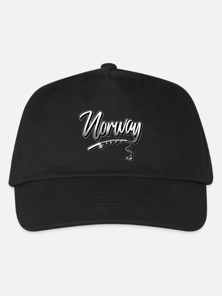 Norwegen Anglen - Kinder Basecap - Schwarz