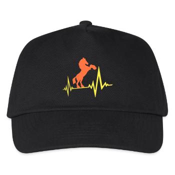 Pouls du cheval Fréquence cardiaque ECG Ligne Cool Fun - Casquette de baseball Enfant - noir - Devant