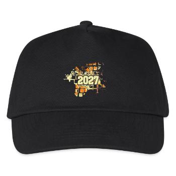 Flowerpower 2027 - Kinder Basecap - Schwarz - Vorne