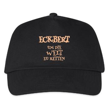 Eckbert as a helper - Kids’ Baseball Cap - black - Front
