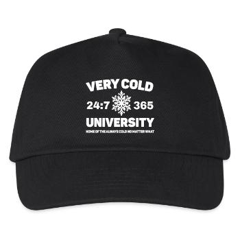 sehr kalt universität lustig college humor meme - Kinder Basecap - Schwarz - Vorne