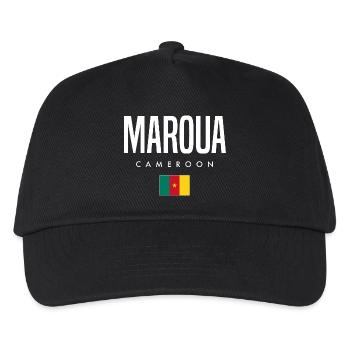 Maroua Kamerun Kameruner - Kinder Basecap - Schwarz - Vorne