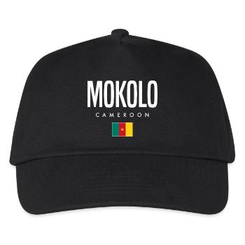 Mokolo Kamerun Kameruner - Kinder Basecap - Schwarz - Vorne