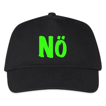 Nope in neon green - Nope - No - Zero desire - Kids’ Baseball Cap - black - Front