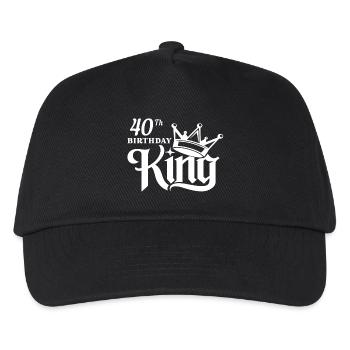 40th birthday king - Kids’ Baseball Cap - black - Front