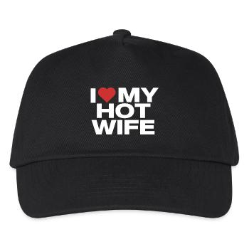 I Love My Hot Wife - Kids’ Baseball Cap - black - Front