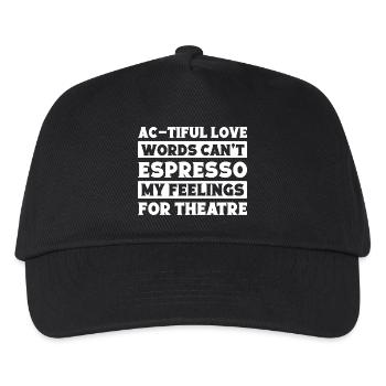 Theater Espresso My Feelings Actor Musical Gift - Kinder Basecap - Schwarz - Vorne