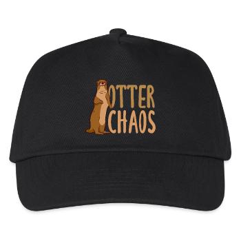 Pun Seeotter Cartoon - Kinder Basecap - Schwarz - Vorne