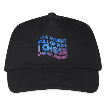 Aimant de pêche en néodyme pour pêcheur magnétique - Casquette de baseball Enfant - noir - Devant