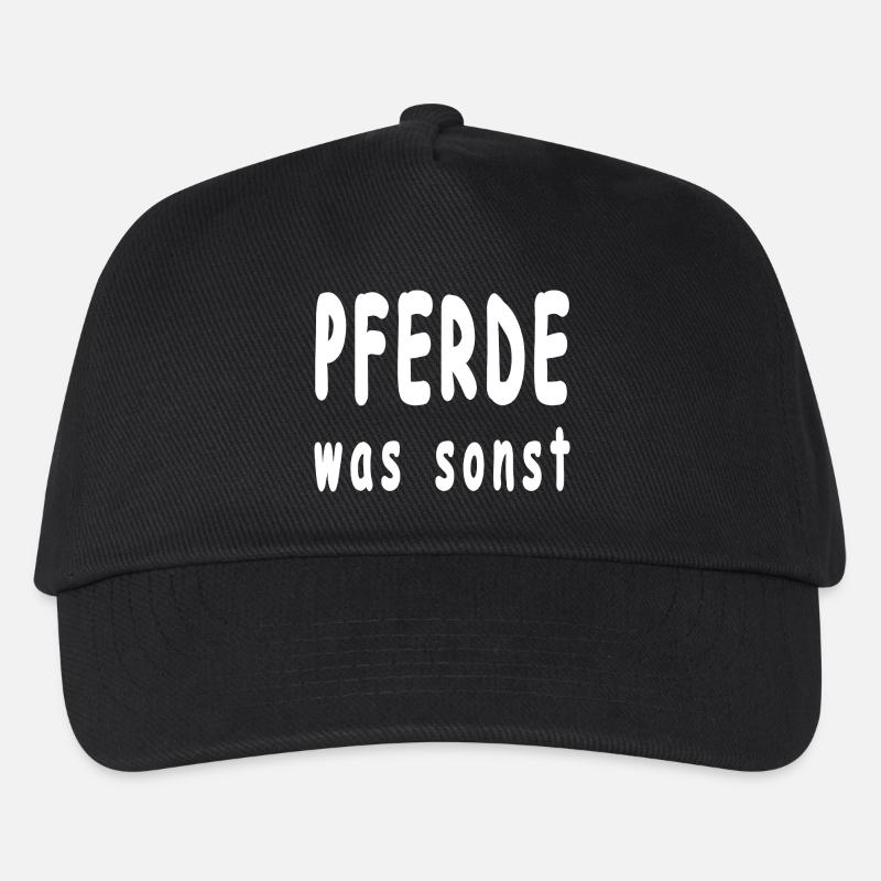 Pferde - Kinder Basecap - Schwarz