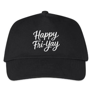 Happy Friday, Yay, Friday, Lover, Friyay - Kids’ Baseball Cap - black - Front