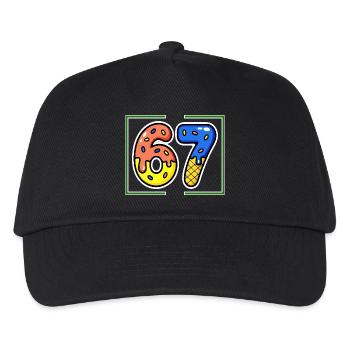 Sixty-seven, 67, 6, 7 - Kids’ Baseball Cap - black - Front