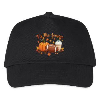 Es ist die Jahreszeit Herbst Urlaub Herbst Jubel - Kinder Basecap - Schwarz - Vorne