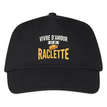 Raclette Cheese Gift Humour Winter Savoie - Kids’ Baseball Cap - black - Front