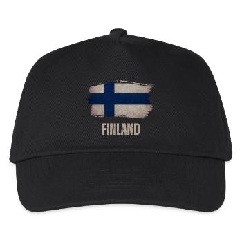 Vintage Finland, Finland flag - Kids’ Baseball Cap - black - Front