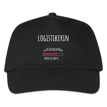 Studentin Beruf Ausbildung Logistikerin - Kinder Basecap - Schwarz - Vorne